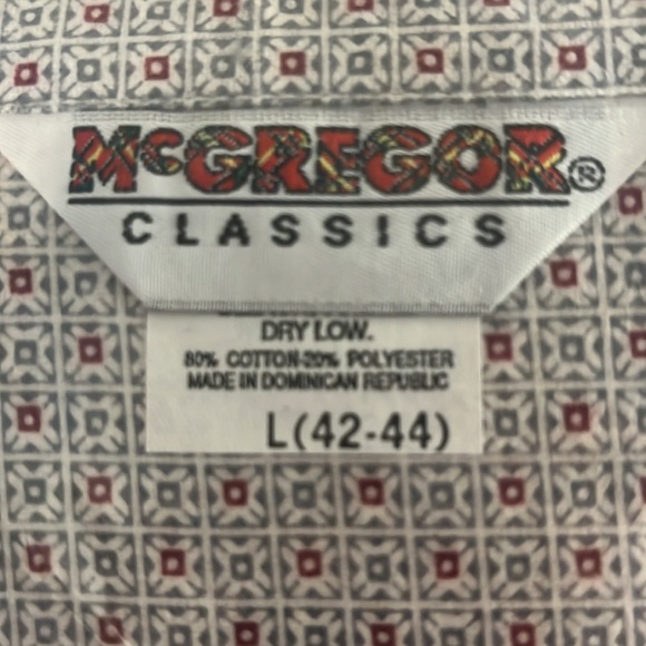 NWT Vintage McGregor classics flannel Pajamas. Size L 42-44 - Picture 4 of 4